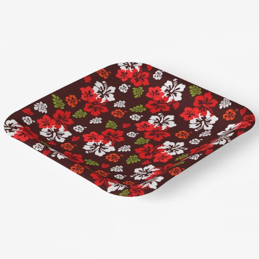 Hawaiian Kerstmis Hibiscus Paper Bord (Gebogen)