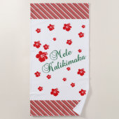 Hawaiian Kerstmis ~ Mele Kalikimaka Strandlaken (Voorkant)