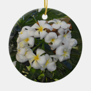 Hawaiian KerstPlumeria Keramisch Ornament