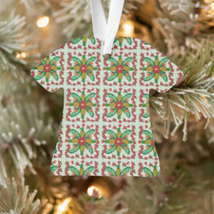 Hawaiian Kerstquilt Shirt Ornament