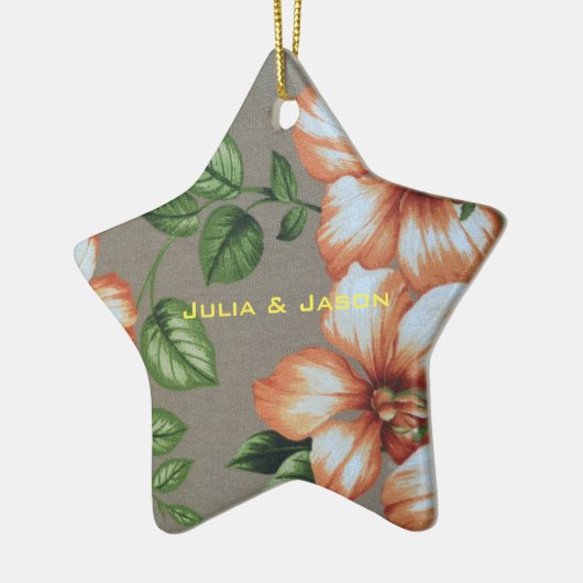 Hawaiian kerstversier keramisch ornament (Links)