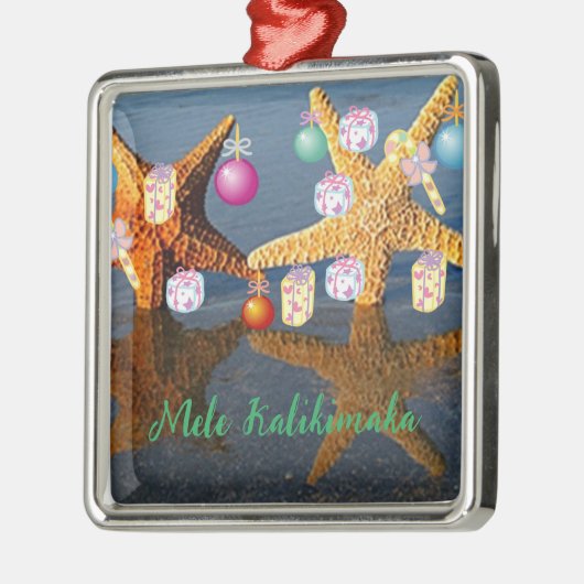 Hawaiian kerstversier metalen ornament (Links)