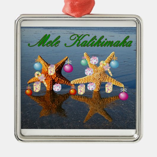 Hawaiian kerstversier metalen ornament (Voorkant)