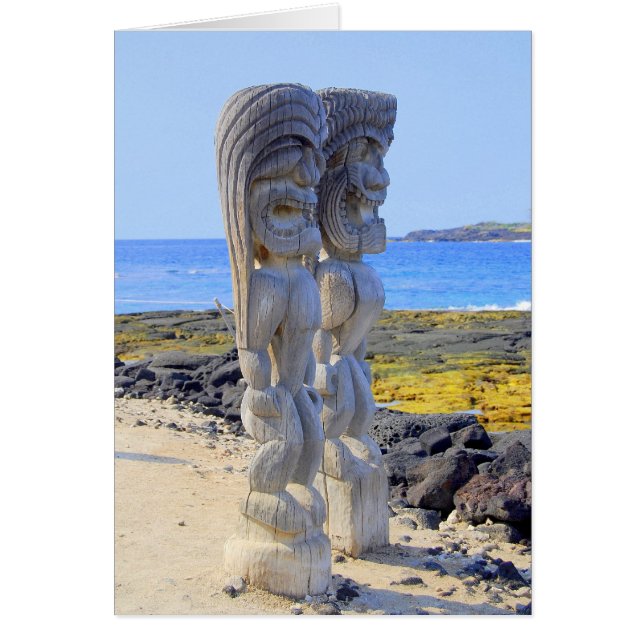 Hawaiian Ki'i in Puuhonua o Hōnaunau Park (Voorkant)