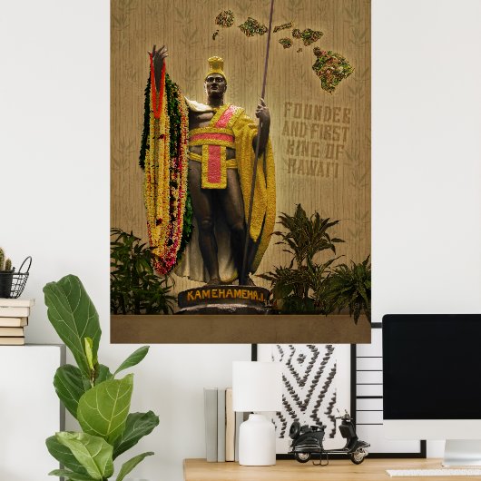 Hawaiian King Kamehameha I. Poster (Thuiskantoor)