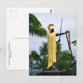 Hawaiian King Kamehameha Statue, Side View Briefkaart (Voorkant / Achterkant)