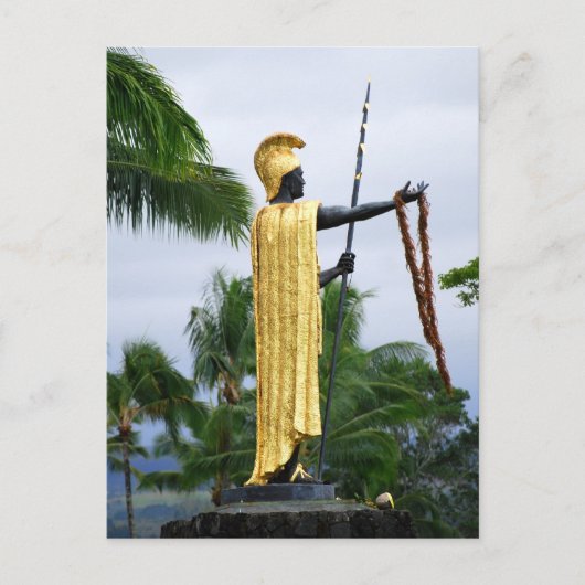 Hawaiian King Kamehameha Statue, Side View Briefkaart (Voorkant)