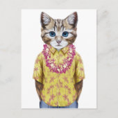 Hawaiian Kitty Cat Briefkaart (Voorkant)