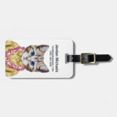 Hawaiian Kitty Cat | Jouw namen toevoegen Bagagelabel (Voorkant horizontaal)