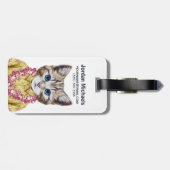 Hawaiian Kitty Cat | Jouw namen toevoegen Bagagelabel (Achterkant horizontaal)