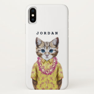 Hawaiian Kitty Cat   Jouw namen toevoegen Case-Mate iPhone Case