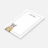 Hawaiian Kitty Cat | Jouw namen toevoegen Post-it® Notes (Schuin)