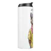 Hawaiian Kitty Cat | Jouw namen toevoegen Thermosbeker (Gedraaid links)
