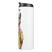 Hawaiian Kitty Cat | Jouw namen toevoegen Thermosbeker (Geroteerd rechts)