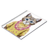 Hawaiian Kitty Cat Notitieboek (Linkerzijde)