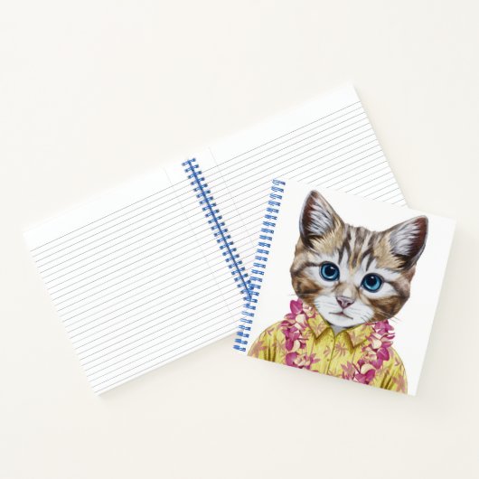 Hawaiian Kitty Cat Notitieboek (Binnen)