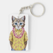 Hawaiian Kitty Cat Sleutelhanger (achterkant)