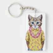 Hawaiian Kitty Cat Sleutelhanger (Voorkant)