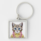 Hawaiian Kitty Cat Sleutelhanger (Voorkant)
