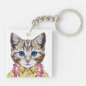 Hawaiian Kitty Cat Sleutelhanger (Achterkant)