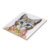 Hawaiian Kitty Cat Tegeltje (Zijkant)