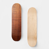 Hawaiian Koa Wood Design Skateboard (Voorkant)