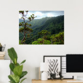 Hawaiian Koolau Mountains Poster (Thuiskantoor)