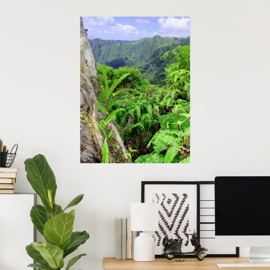 Hawaiian Koolau Mountains Poster (Thuiskantoor)