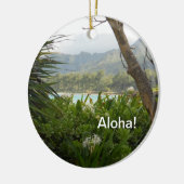 Hawaiian Lagoon kerstversier Keramisch Ornament (Links)