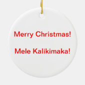 Hawaiian Lagoon kerstversier Keramisch Ornament (Achterkant)