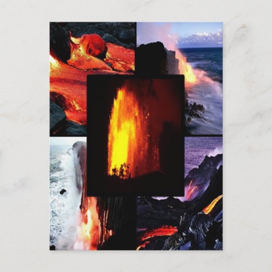 Hawaiian Lava vulcano Briefkaart (Voorkant)