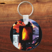 Hawaiian Lava vulcano Sleutelhanger (Voorkant)