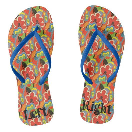 Hawaiian Leaves, MAtisse Style Teenslippers (Voetbed)