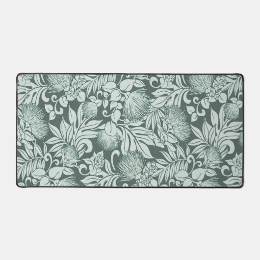 Hawaiian Lehua en Kukui in Seafoam Green Bureaumat (Voorkant)