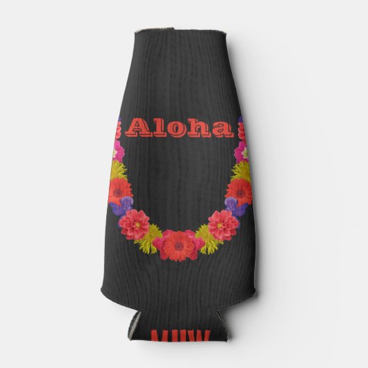 Hawaiian Lei aangepaste drink koelers Flesjeskoeler (Voorkant)