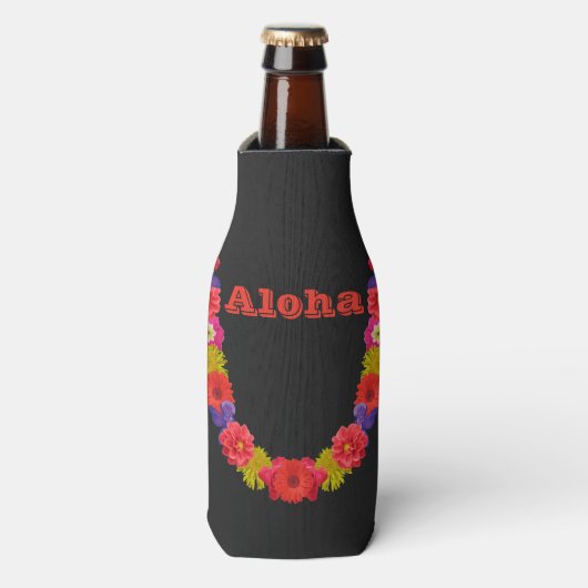 Hawaiian Lei aangepaste drink koelers Flesjeskoeler (Fles Voorkant)