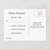 Hawaiian Lei Beach Wedding RSVP Uitnodiging Briefkaart (Achterkant)