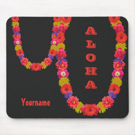 Hawaiian Lei douane mousepad Muismat (Voorkant)