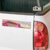 Hawaiian Lei Sandy Beach Aloha Bumpersticker (Op Truck)