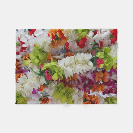 Hawaiian Lei Stand Fleece Deken (Voorkant (Horizontaal))