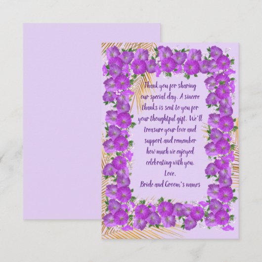 Hawaiian Lei Wedding Hartelijk dank Bedankkaart (Voorkant / Achterkant)