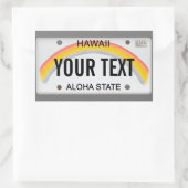 () Hawaiian Licence Bord Rechthoekige Sticker (Tas)