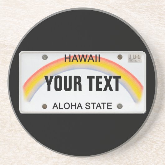 () Hawaiian Licence Bord Zandsteen Onderzetter (Voorkant)