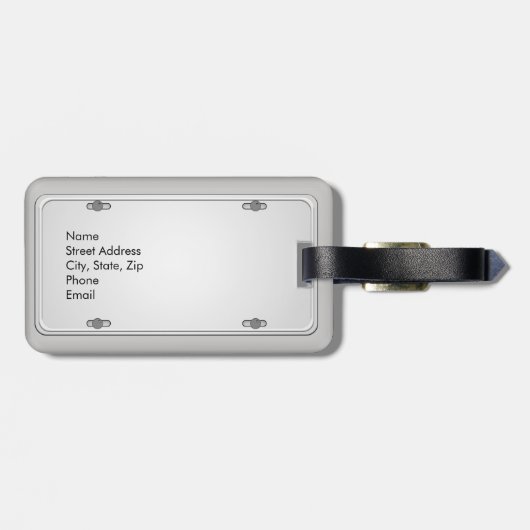 Hawaiian License Bord met jouw naam Bagagelabel (Achterkant horizontaal)