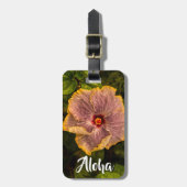 Hawaiian Lila Hibiscus uit Kauai - Aloha Bagagelabel (Voorkant verticaal)