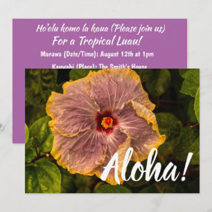 Hawaiian Lila Hibiscus uit Kauai Kaart