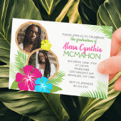 Hawaiian Luau 3 Foto Afstudeerfeest Uitnodiging