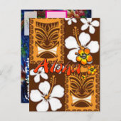 Hawaiian Luau Aankondigingskaart (Voorkant / Achterkant)