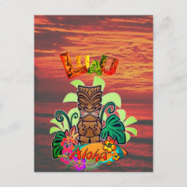 Hawaiian Luau Aankondigingskaart