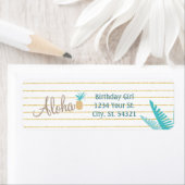 Hawaiian Luau Adresetiketten Etiket (Insitu)